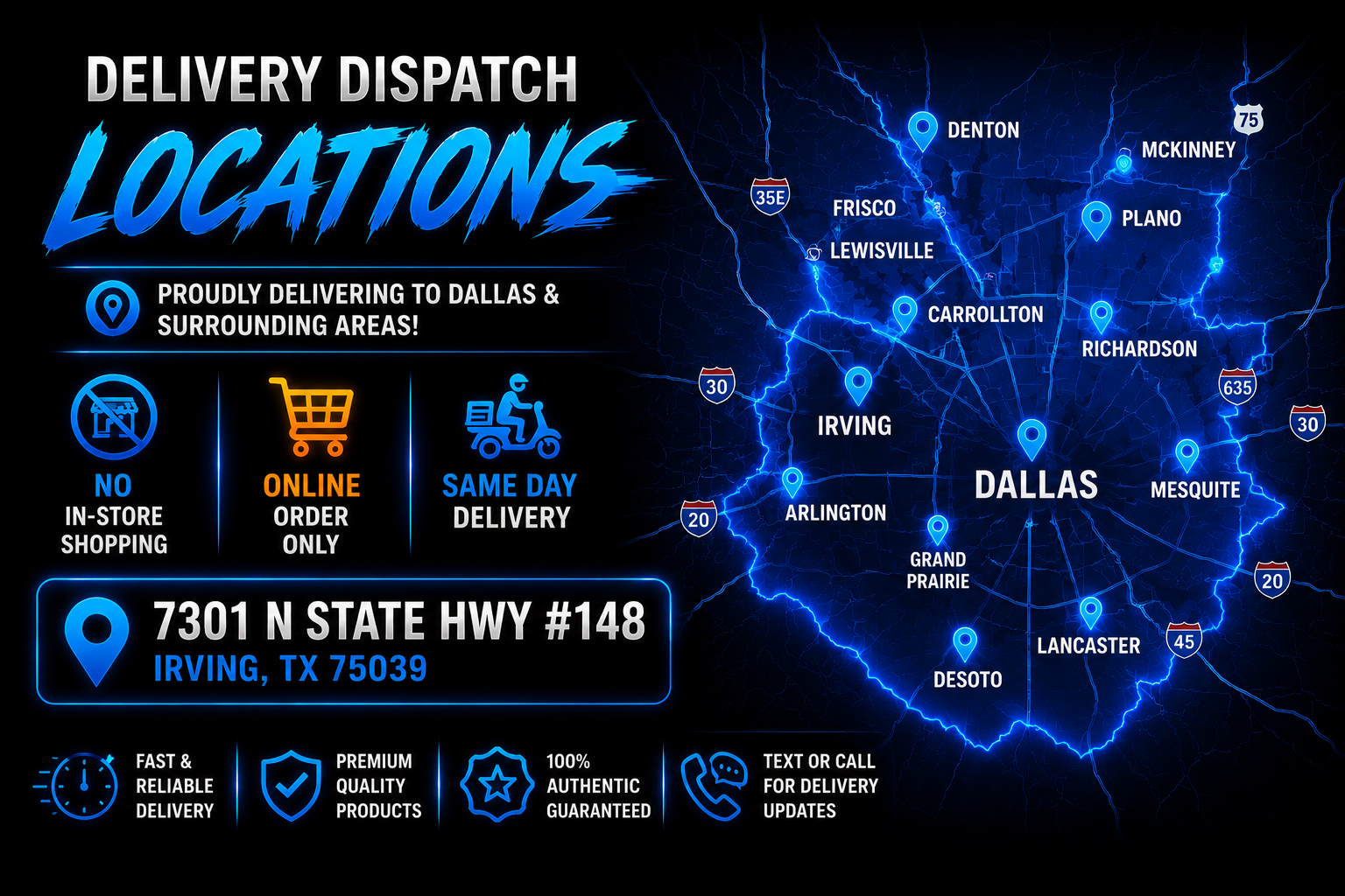 dallas vape delivery locations